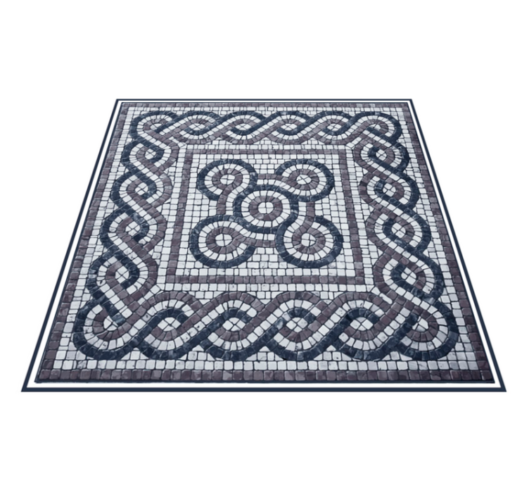 Tapis mosaique vinyle conception complexe en mosaïque - TenStickers