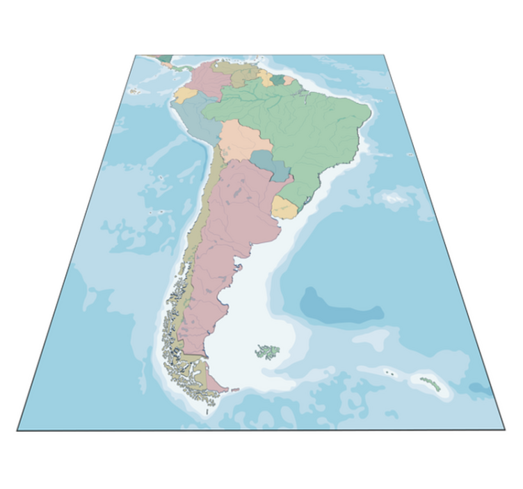 Tapis vinyle carte du monde illustration cartographique - TenStickers