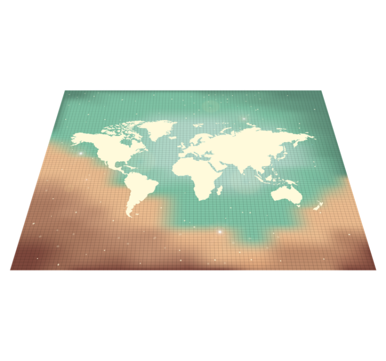 Tapis vinyle carte du monde illustration carte du monde - TenStickers