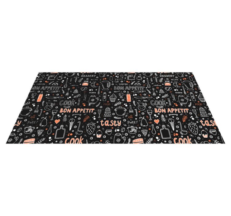 Tapis vinyle cuisine motif Bon appétit - TenStickers