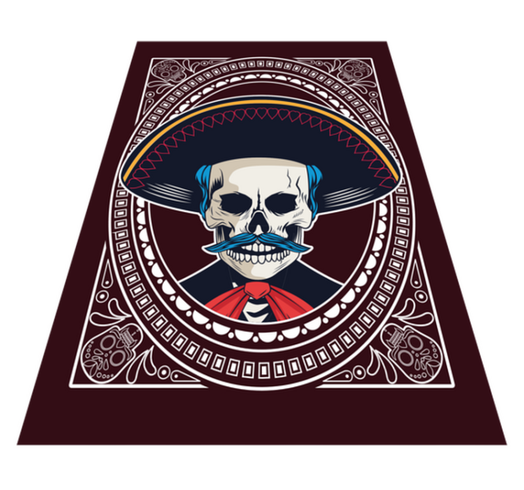 Tapis vinyle halloween le jour des morts - TenStickers