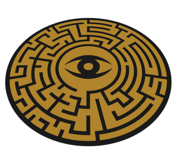 Tapis vinyle entrée ethnique Œil grec - TenStickers