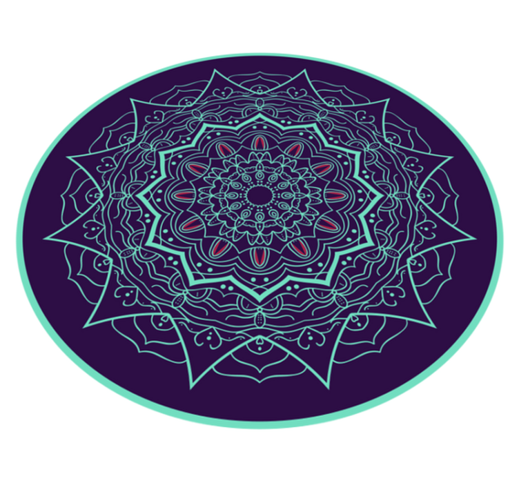 Tapis vinyle mandala design cercle mandala - TenStickers