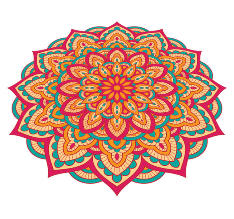 Tapis vinyle mandala conception de couleurs vibrantes - TenStickers