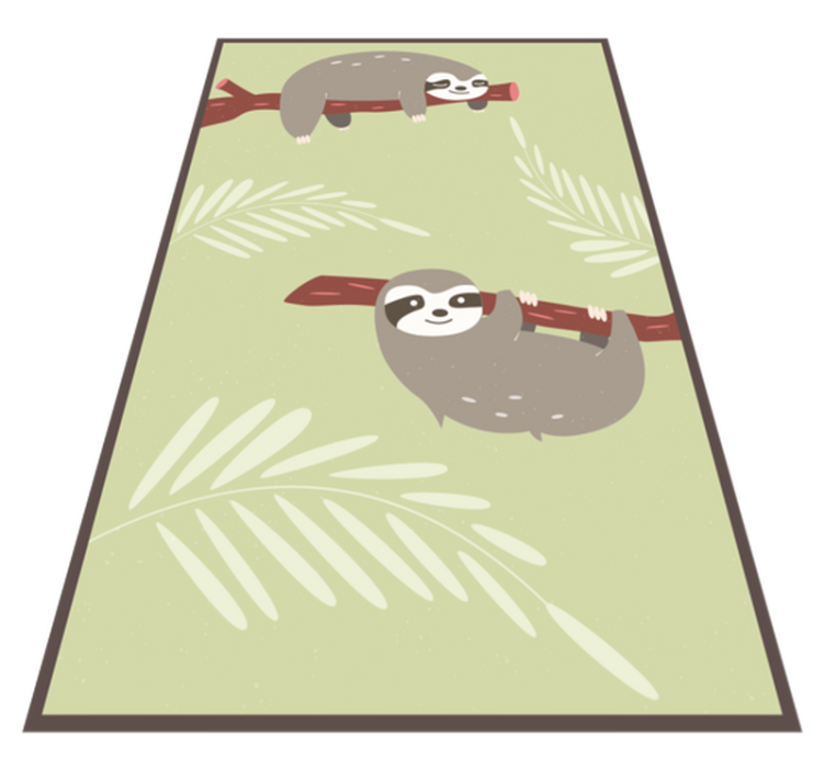 Tapis vinyle chambre bébé décor paresseux - TenStickers