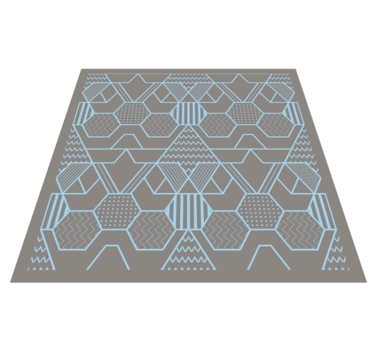 Tapis vinyle géométrique formes géométriques abstraites - TenStickers