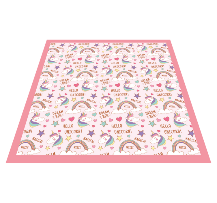 Tapis vinyle chambre bébé motif licorne magique - TenStickers
