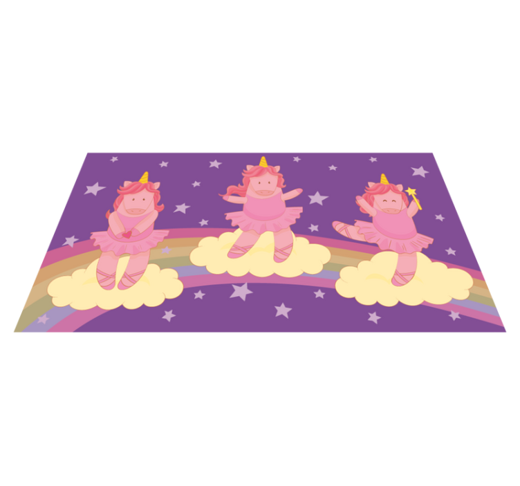 Tapis vinyle pour enfants danse fantastique de la licorne - TenStickers