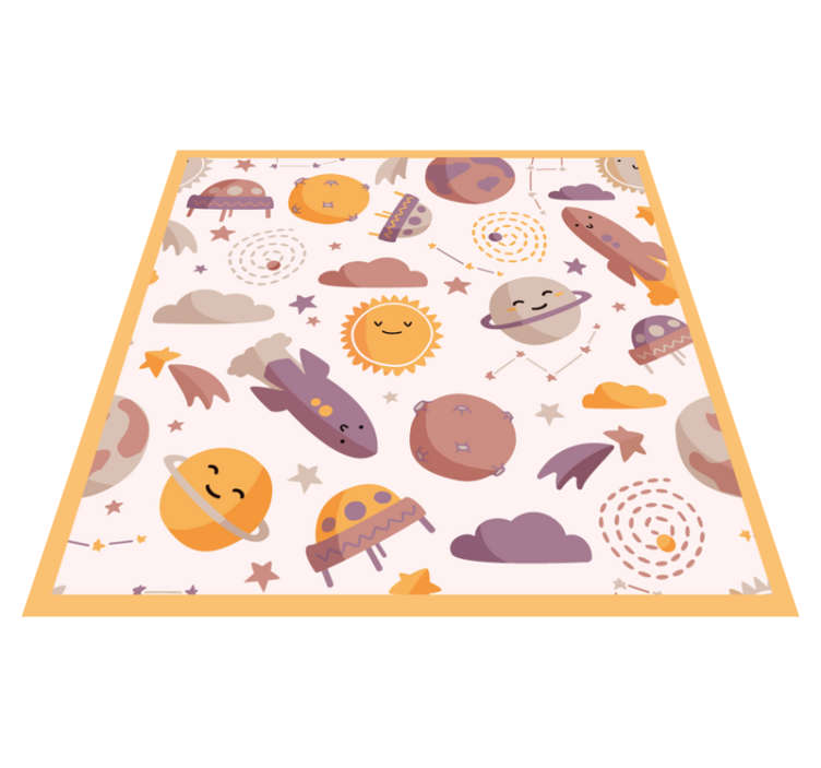 Tapis vinyle pour enfants thème de l'espace ludique - TenStickers