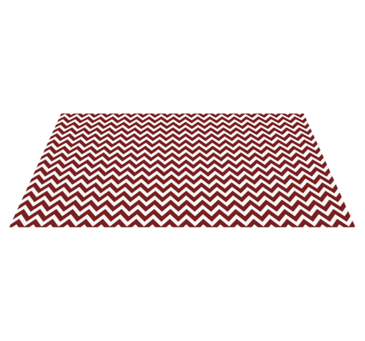 Tapis vinyle géométrique style chevron rouge - TenStickers