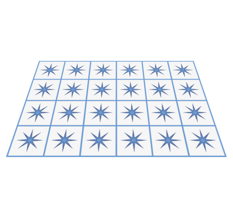 Tapis vinyle carreaux de ciment tuiles étoile de la boussole - TenStickers