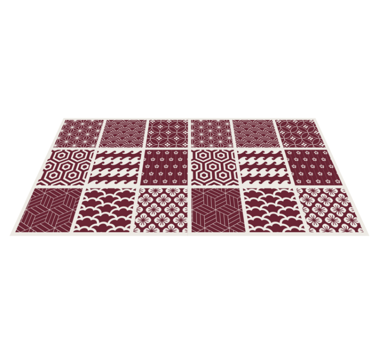 tapis vinyle carreaux Tuile rouge - TenStickers