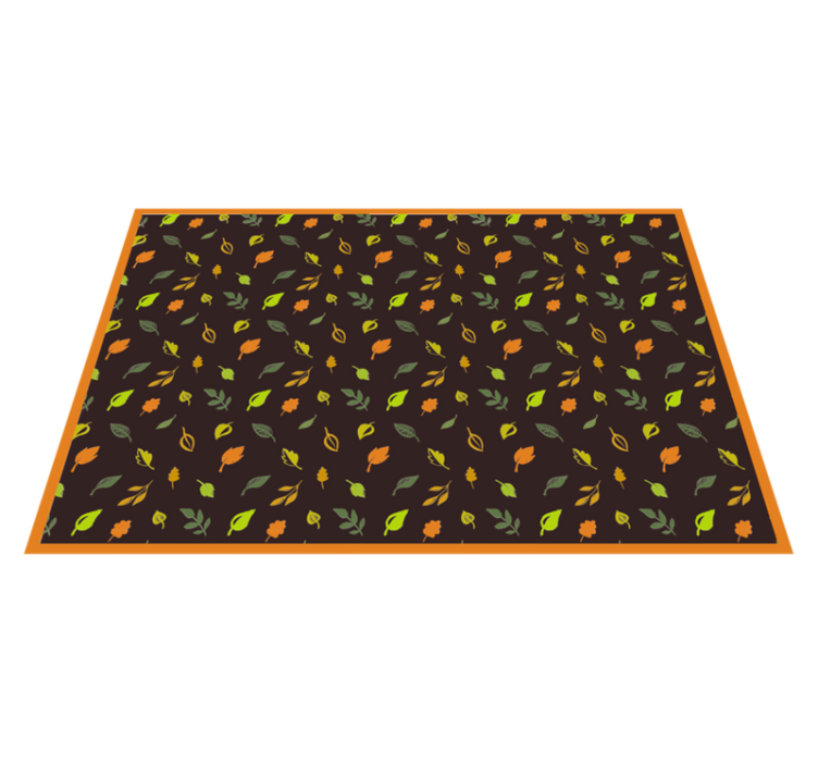 Tapis vinyle fleurs et plantes motif de feuilles d'automne - TenStickers