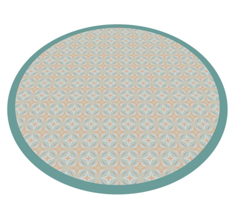 Tapis mosaique vinyle cercle de motif mosaïque - TenStickers