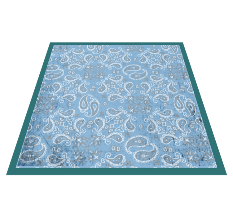Tapis vinyle carreaux de ciment motif de carreaux paisley - TenStickers