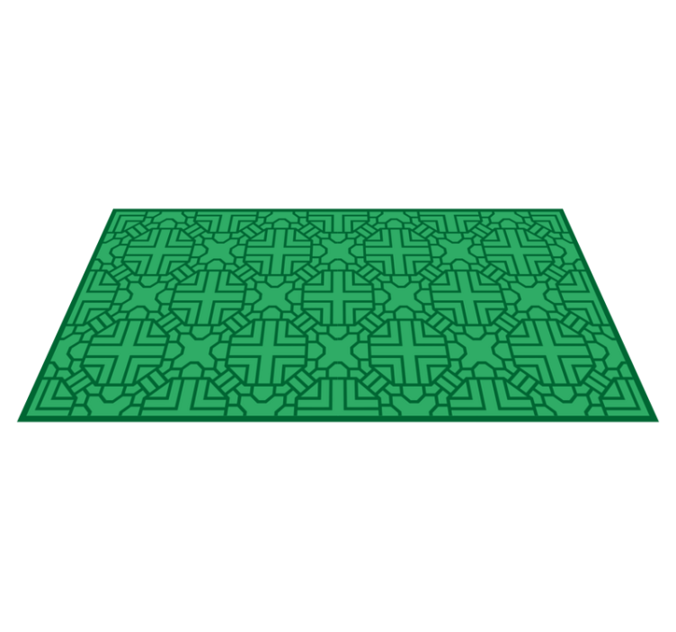 Tapis vinyle géométrique géométrie verte - TenStickers