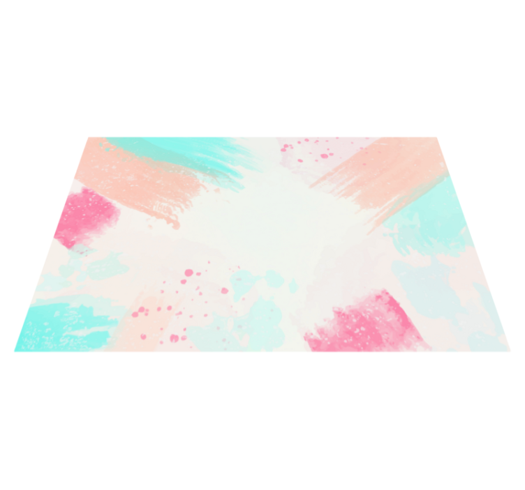 Tapis vinyle minimaliste éclaboussure de couleur abstraite - TenStickers