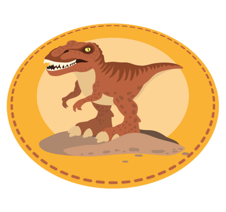 Tapis vinyle pour enfants tapis rond dinosaure - TenStickers