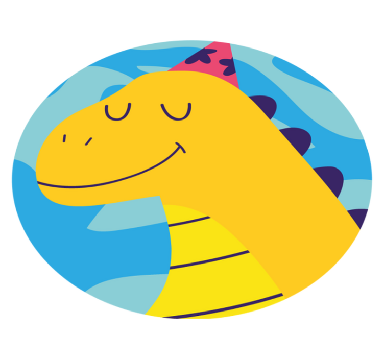 Tapis vinyle pour enfants thème fête dinosaure - TenStickers