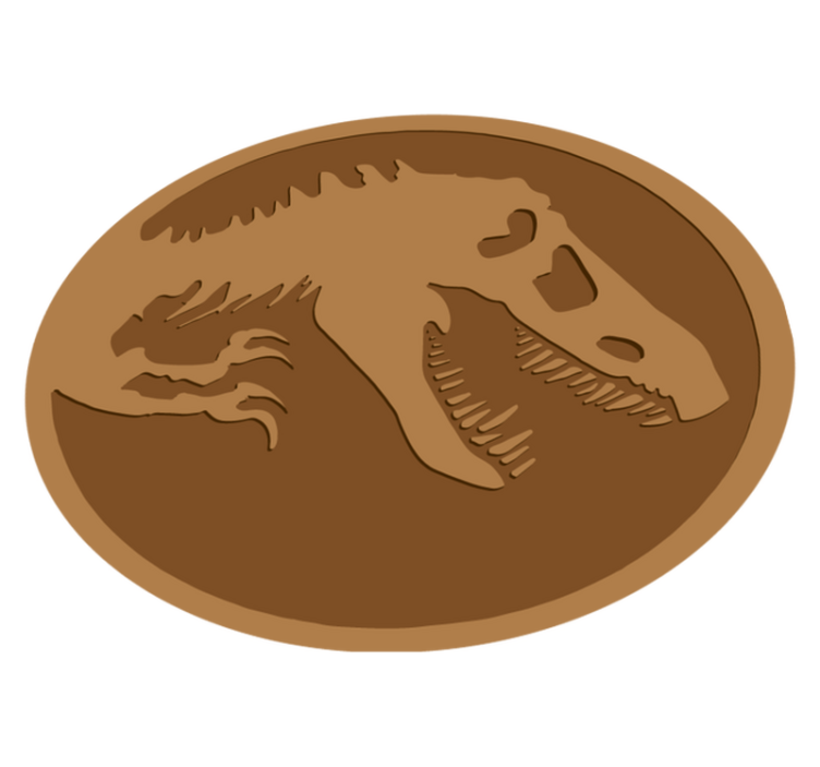 Tapis vinyle animal représentation d'un fossile de dinosaure - TenStickers