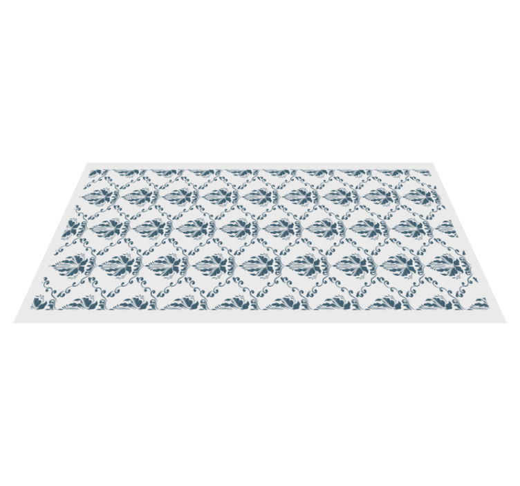 Tapis vinyle carreaux de ciment motif feuillage élégant - TenStickers