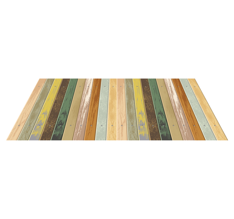 Tapis vinyle imitation parquet rayures en détresse - TenStickers