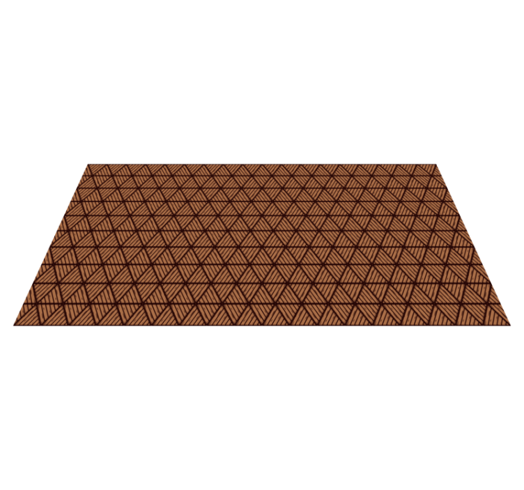 tapis vinyle couloir Triangles géométriques en bois - TenStickers