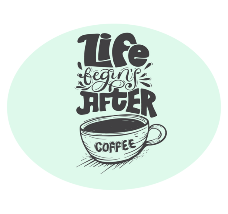 Tapis vinyle citation café motivant - TenStickers