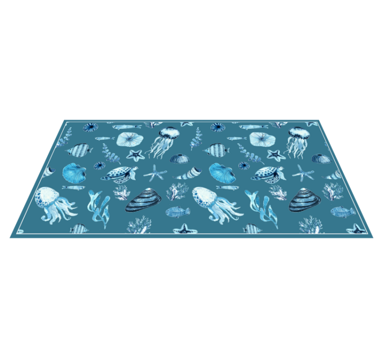 Tapis vinyle animal vitrine à motifs marins - TenStickers