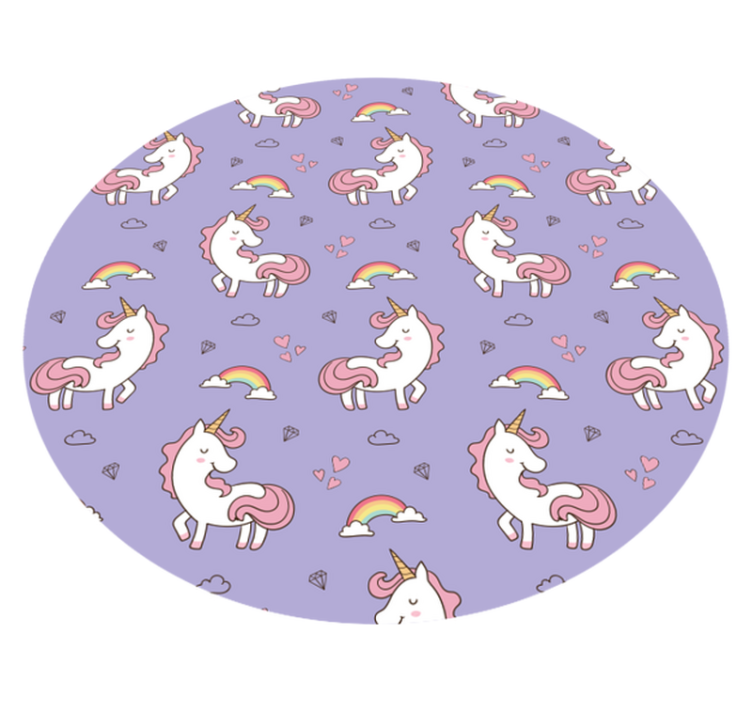 Tapis vinyle pour enfants motif fantaisie de licorne - TenStickers