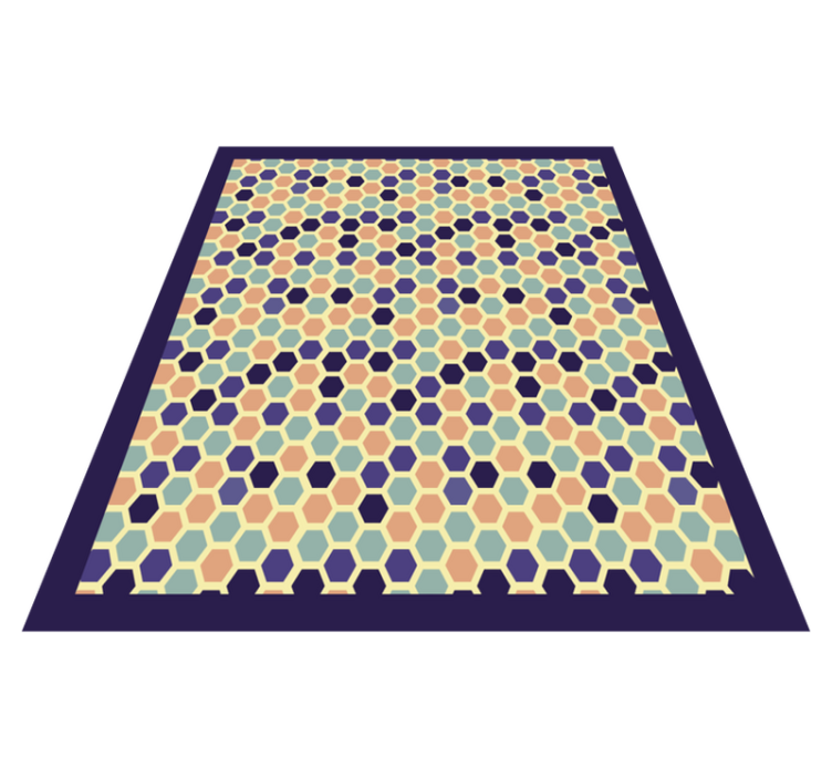 Tapis vinyle géométrique mosaïque hexagonale - TenStickers