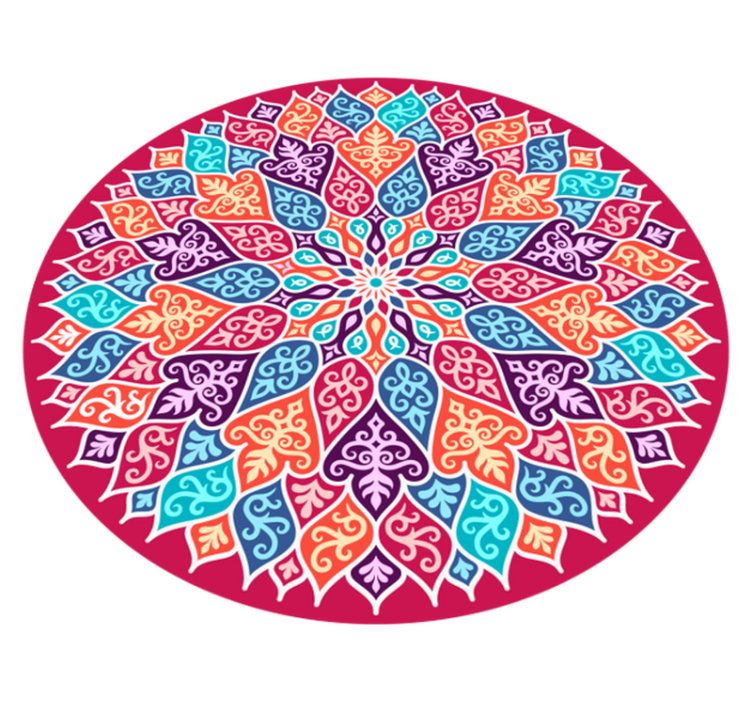 Tapis vinyle mandala motif coloré - TenStickers