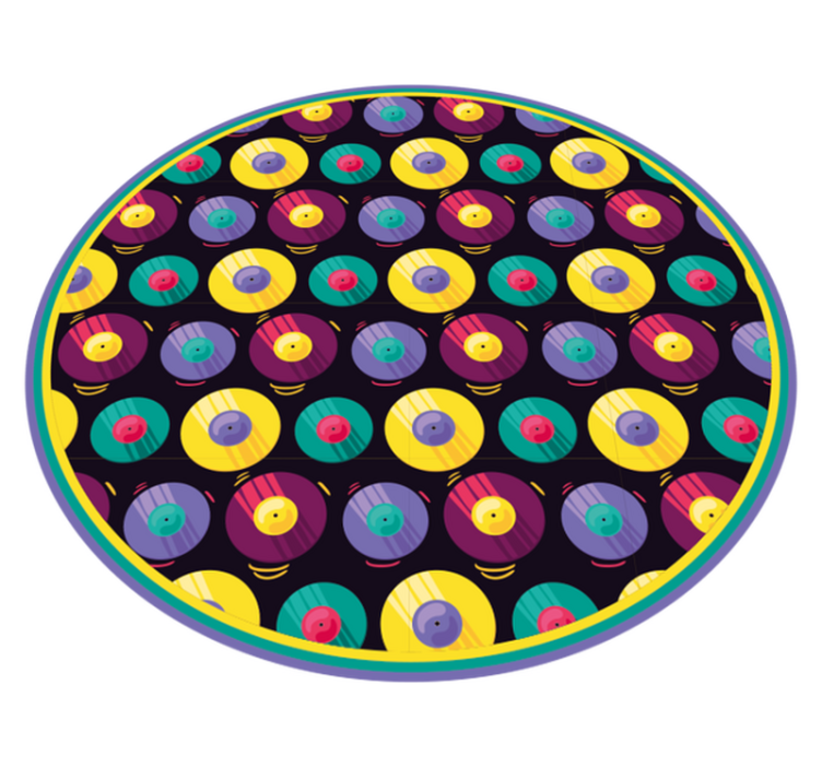 Tapis vinyle jeux composition de disques rétro - TenStickers