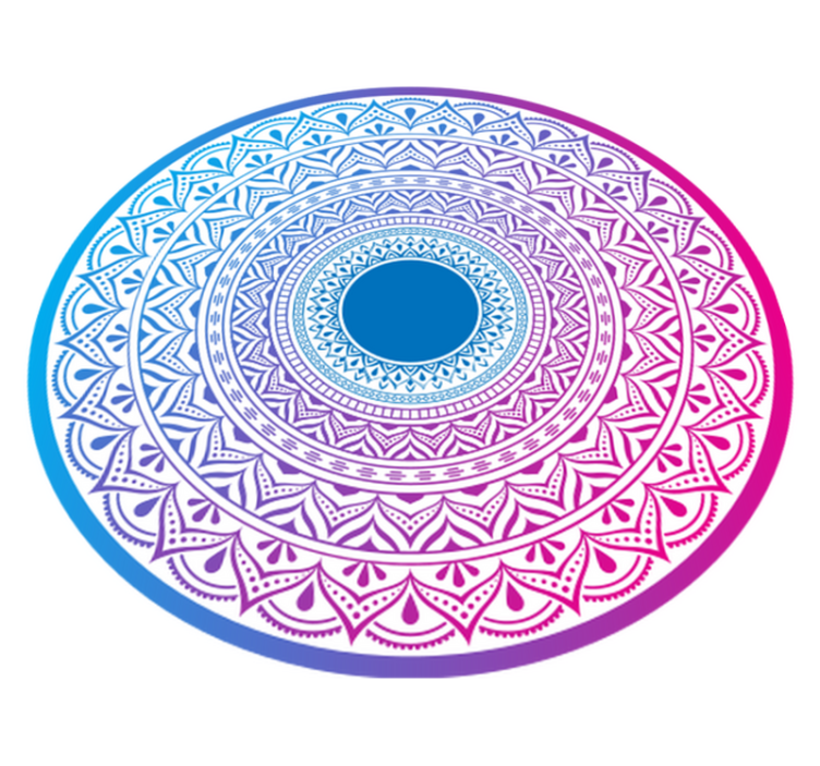 Tapis vinyle mandala motif circulaire - TenStickers