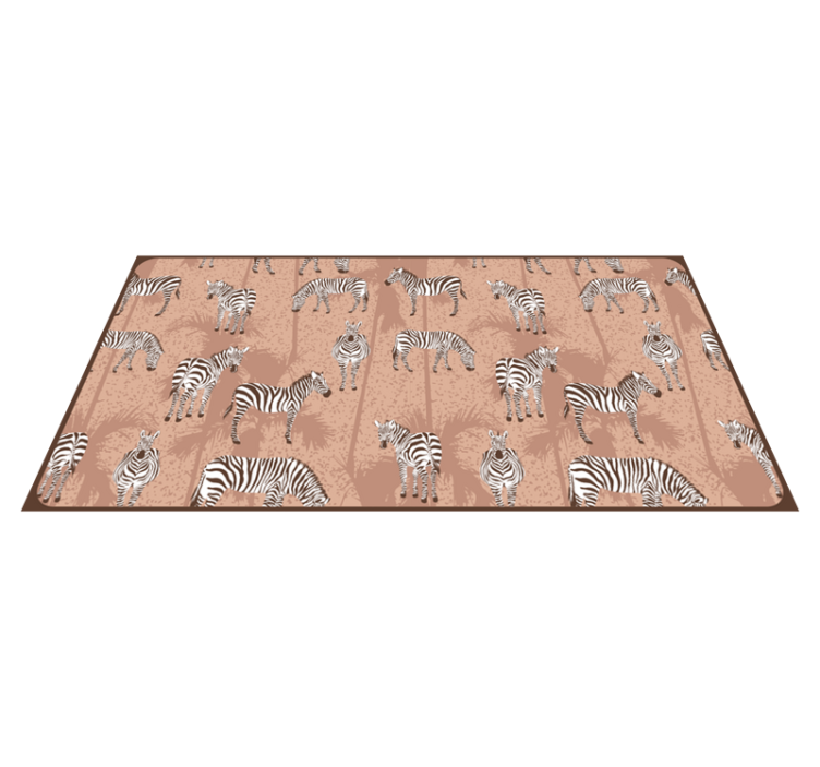 Tapis vinyle animal modèle de troupeau de zèbres - TenStickers