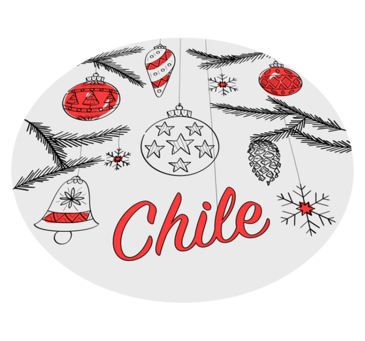 Tapis vinyle noël décoration de noël chili - TenStickers