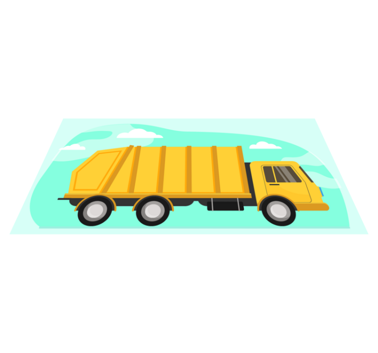 Tapis vinyle autres tapis camion-benne cartoon - TenStickers