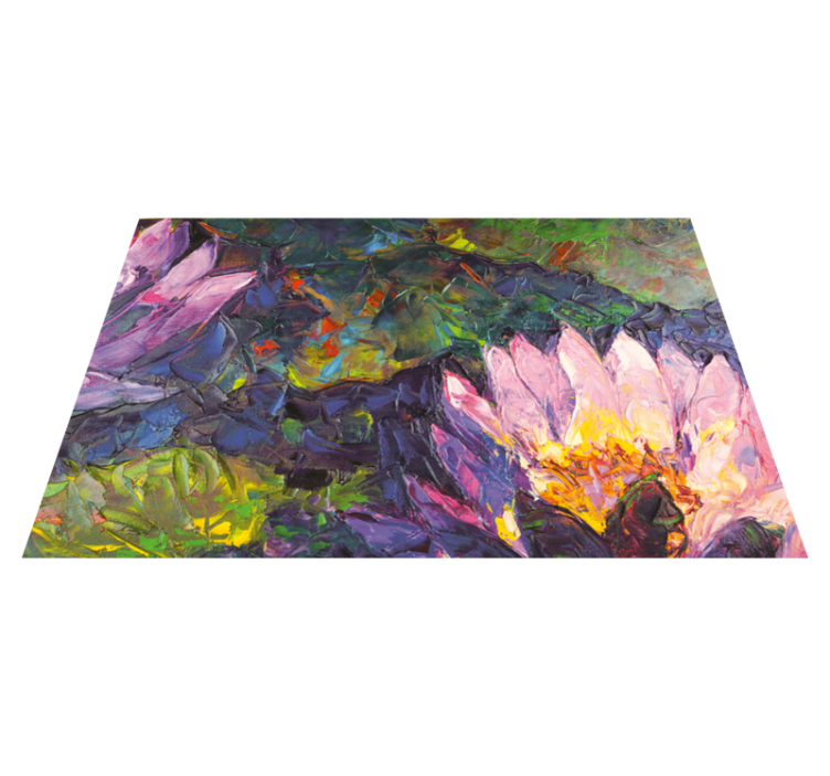 Tapis vinyle fleurs et plantes floraux impressionnistes - TenStickers