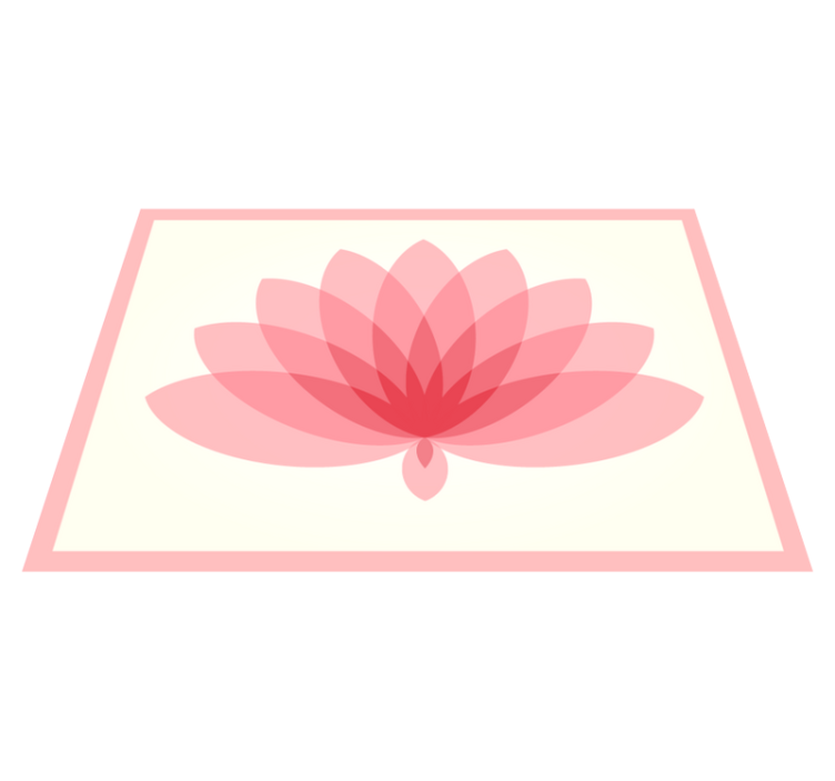 Tapis vinyle fleurs et plantes fleur de lotus - TenStickers