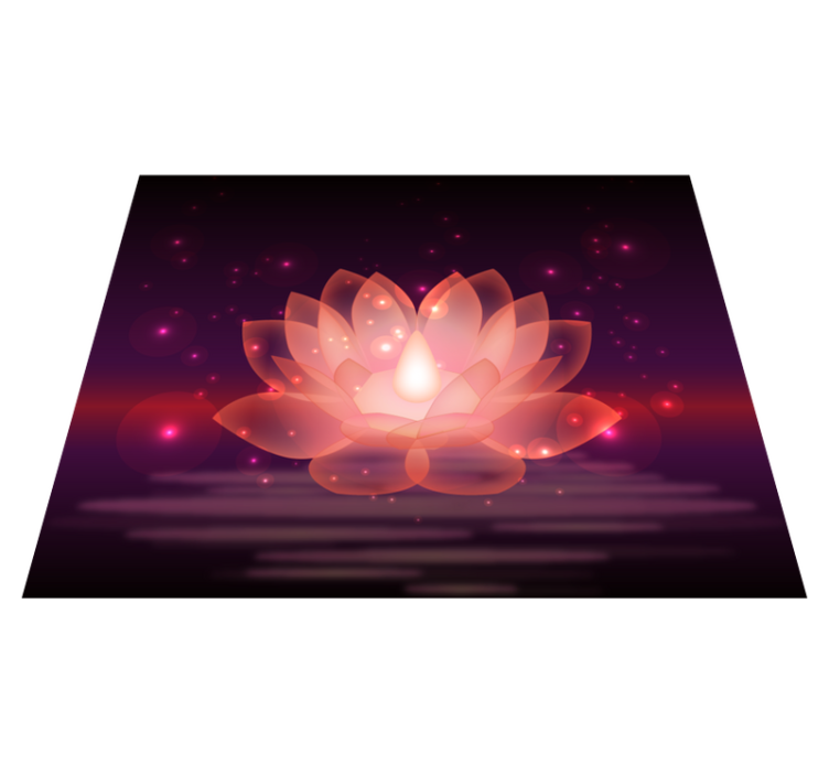 Tapis vinyle mandala conception de lotus cosmique - TenStickers