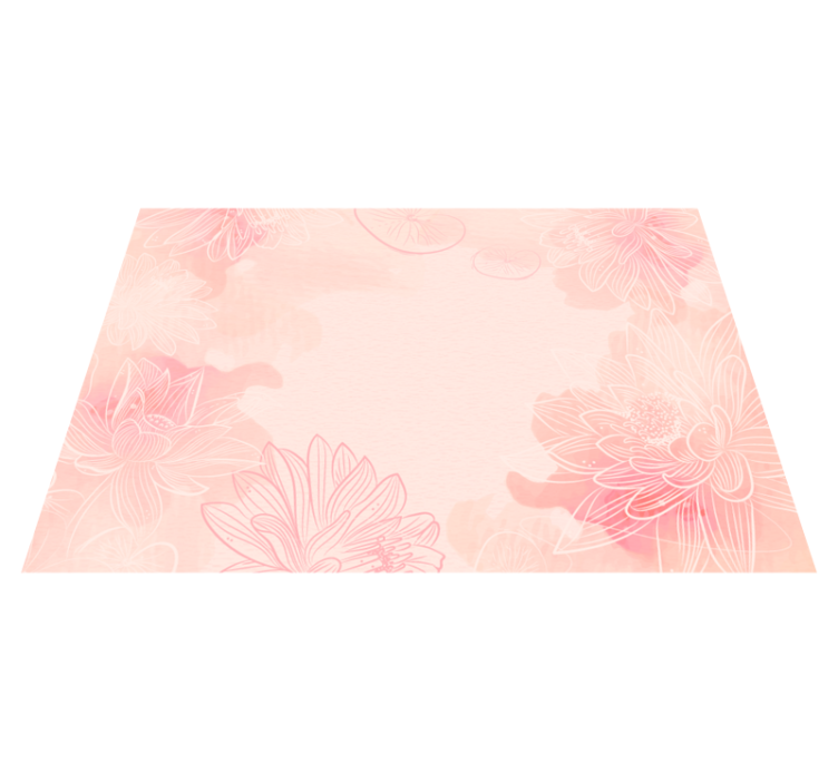 Tapis vinyle fleurs et plantes tranquillité florale - TenStickers