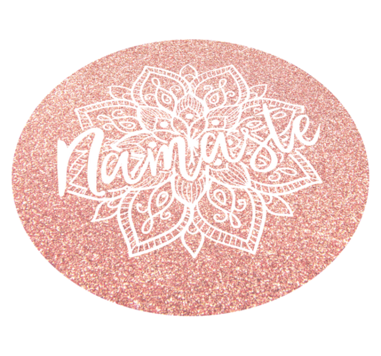 Tapis vinyle mandala motif namaste - TenStickers