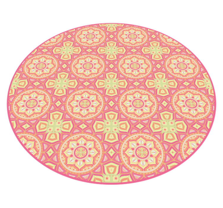 Tapis vinyle mandala motif cercle - TenStickers