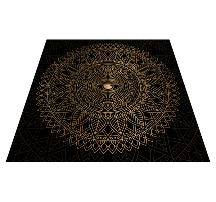 Tapis vinyle mandala motif œil central - TenStickers