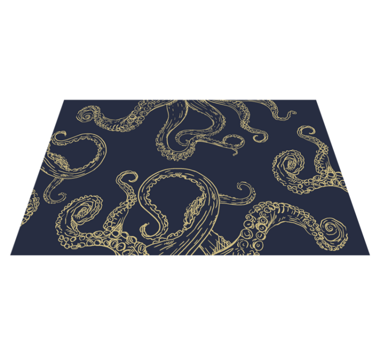 Tapis vinyle animal élégance du poulpe - TenStickers