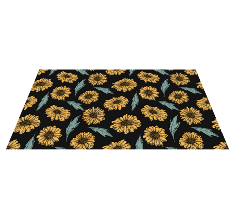 Tapis vinyle fleurs et plantes Élégance de tournesols - TenStickers