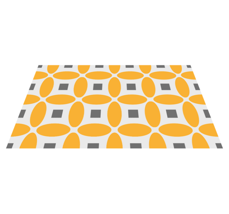 Tapis vinyle géométrique cercles géométriques - TenStickers
