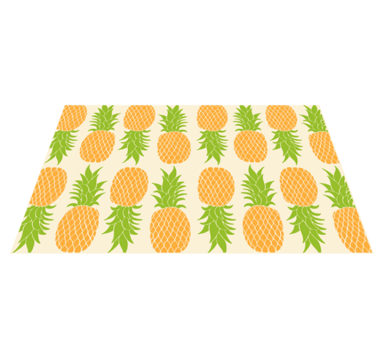 Tapis vinyle fleurs et plantes motif ananas - TenStickers