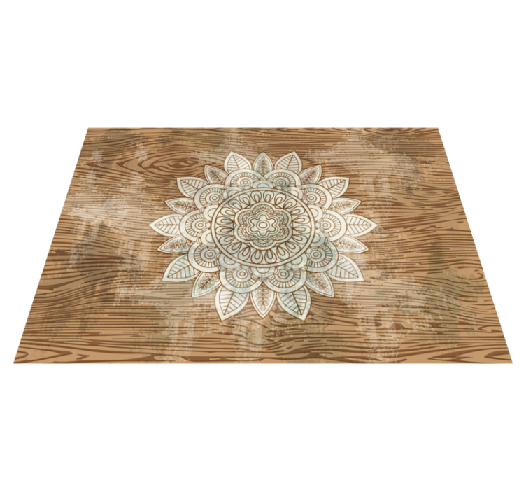 Tapis vinyle mandala point focal mandala - TenStickers