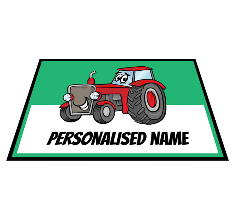Tapis vinyle personnalisé graphique tracteur - TenStickers
